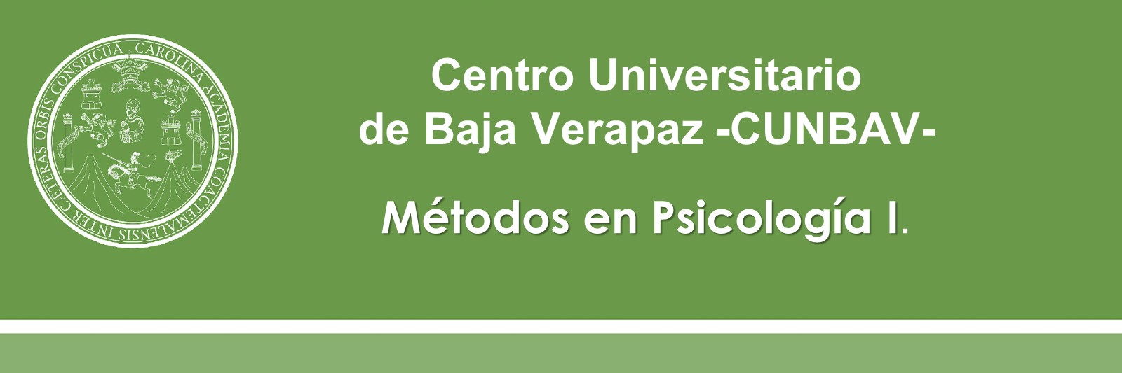Métodos en Psicología I